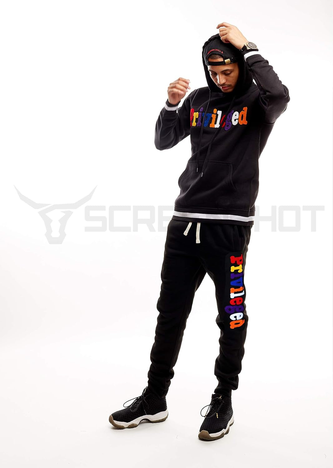 BRAND Mens Hip Hop Premium Slim Fit Track Pants - Athletic Jogger Bottom with Side Taping
