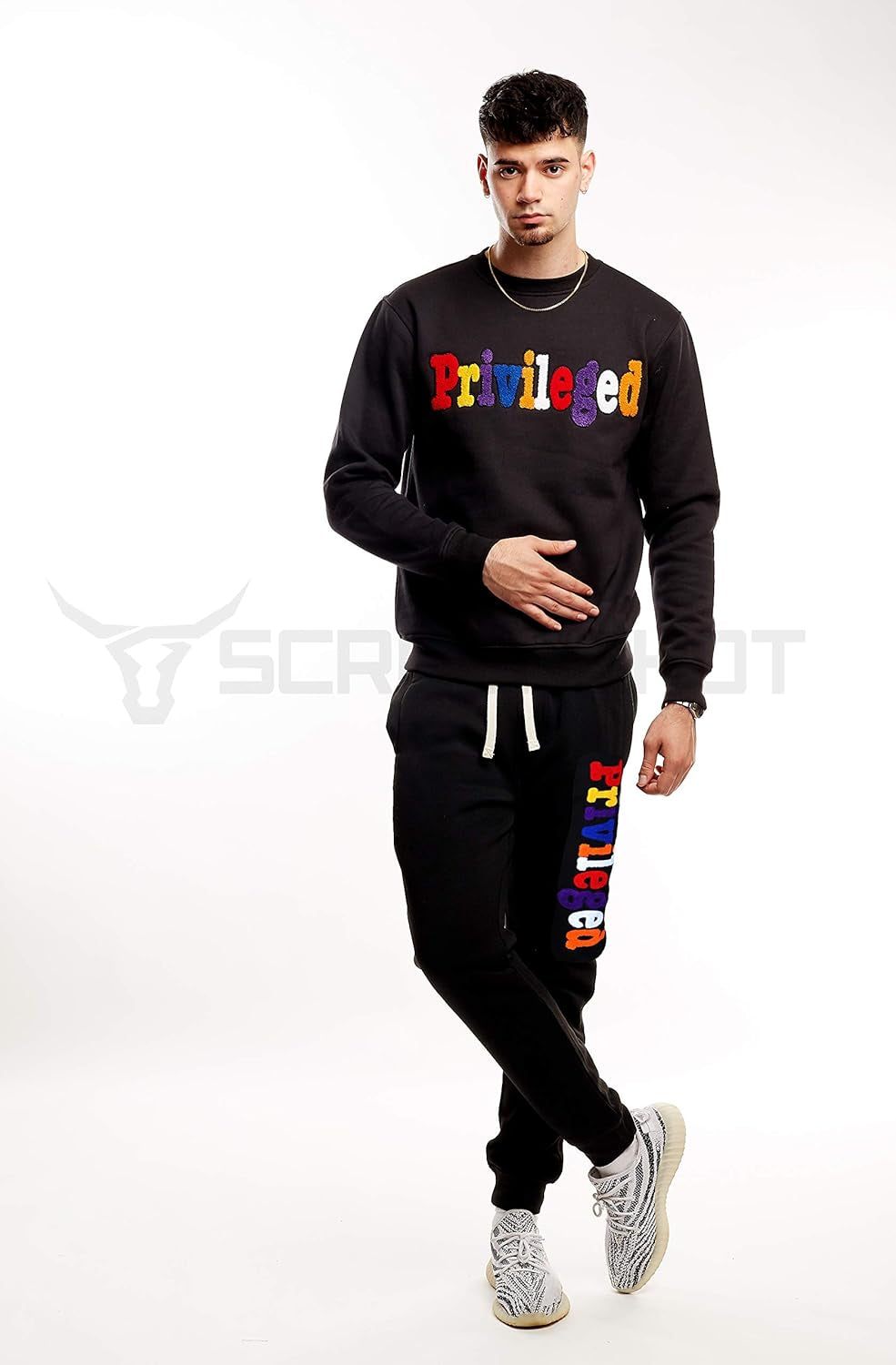 BRAND Mens Hip Hop Premium Slim Fit Track Pants - Athletic Jogger Bottom with Side Taping