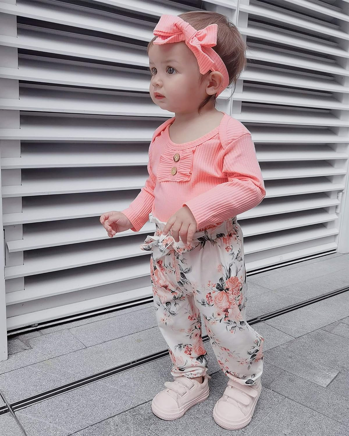 Newborn Infant Baby Girl Clothes Romper Pants Set Cotton Floral Outfits Baby Clothes for Girls