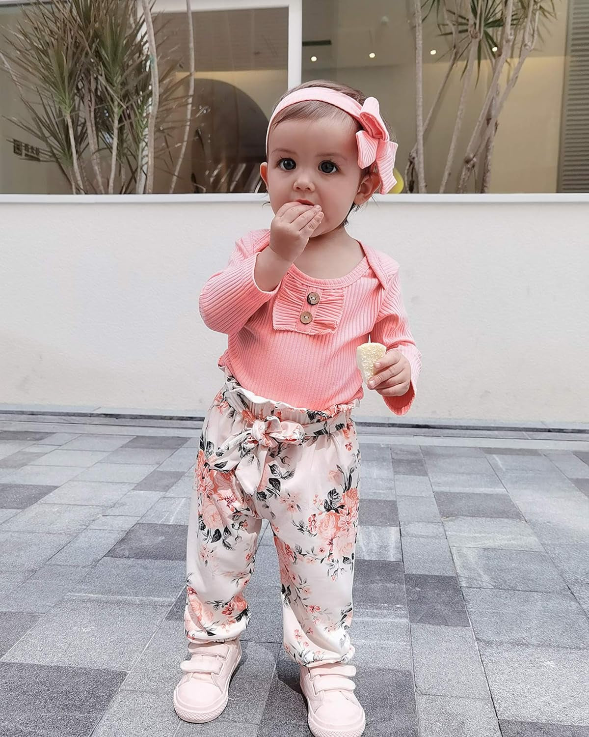 Newborn Infant Baby Girl Clothes Romper Pants Set Cotton Floral Outfits Baby Clothes for Girls